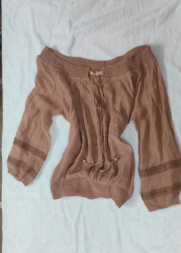 Boho Off-Shoulder Blouse