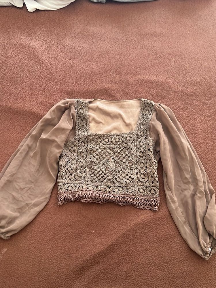 Boho Crocheted Crop Top