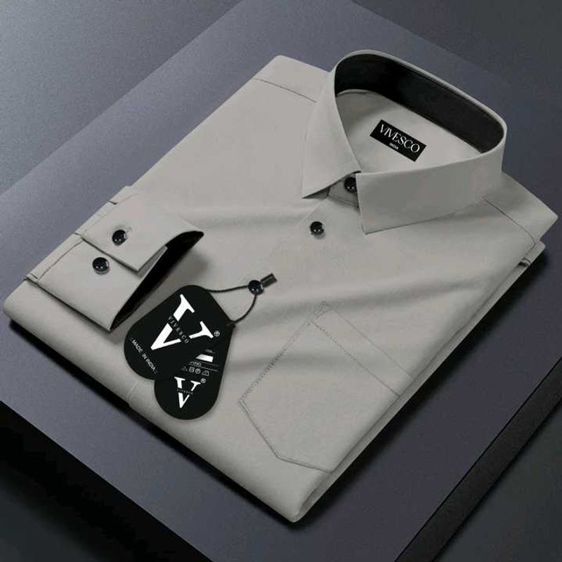 Premium Light Grey Formal Shirt for Men | Full Sle