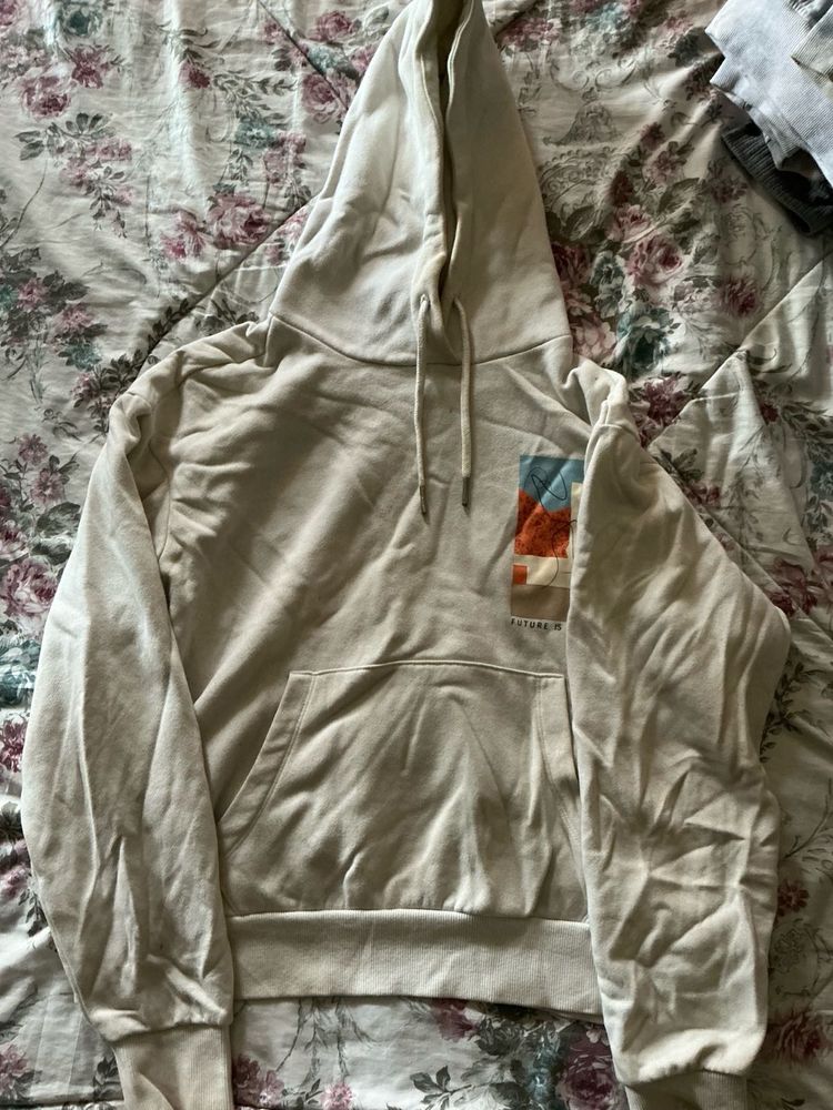 Cream Graphic Hoodie