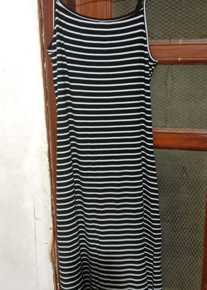 Striped Sleeveless Maxi Dress