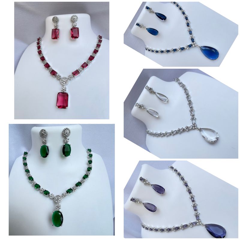 💠AD Necklace Set With Earrings- Selec Ur Fav