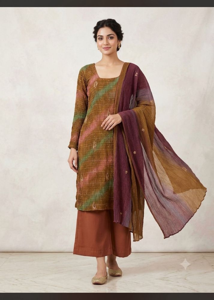 Stylish Printed Kurta Set with Dupatta