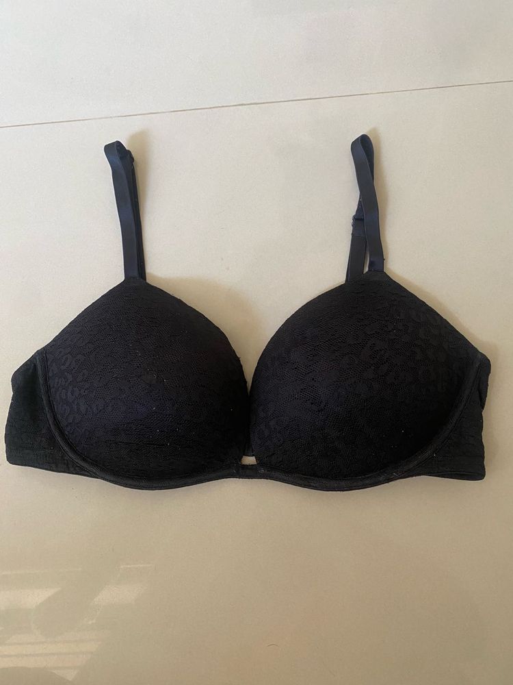 Black Lace Padded Bra