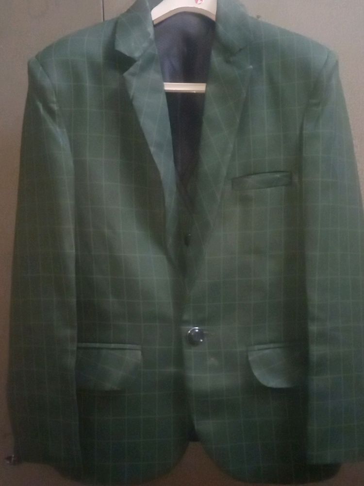 Classic Green Plaid Blazer