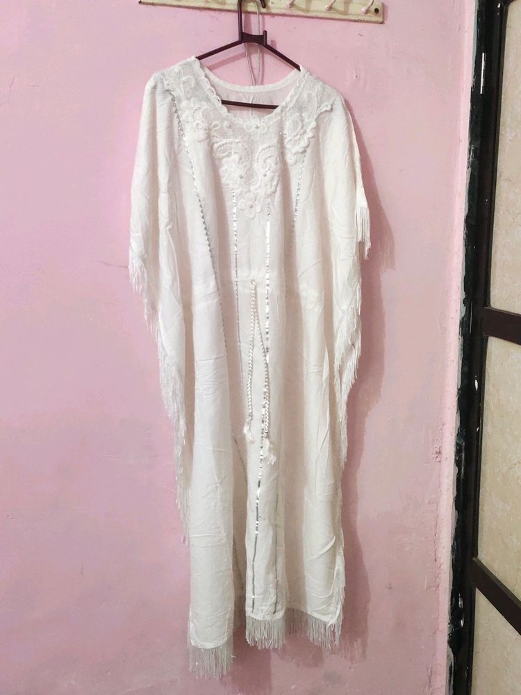 White Kaftan Co Ord Set