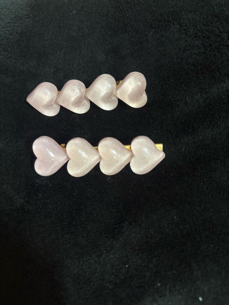 Cute Heart Hair Clips (Set of 2)
