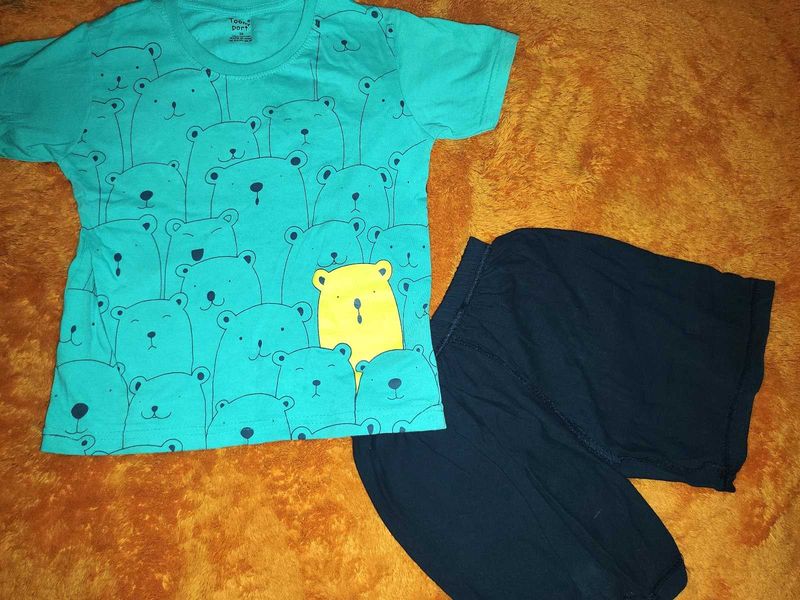 🐻Cute Bear Print Pajama Set