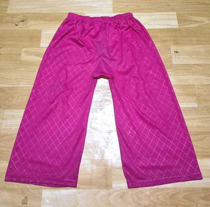 Fuchsia Textured Palazzos