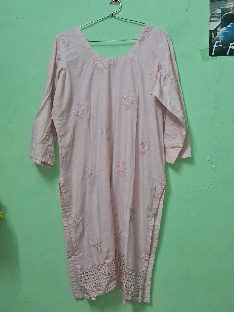 Elegant Pink Embroidered Kurti of 1