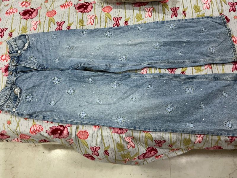 WESTSIDE embroidered sparkling embellished Denim J