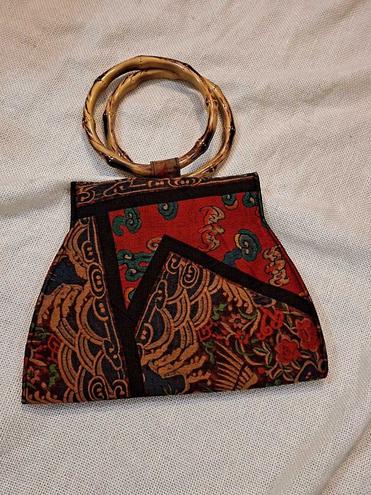 Unique Vintage Asian Inspired Handbag