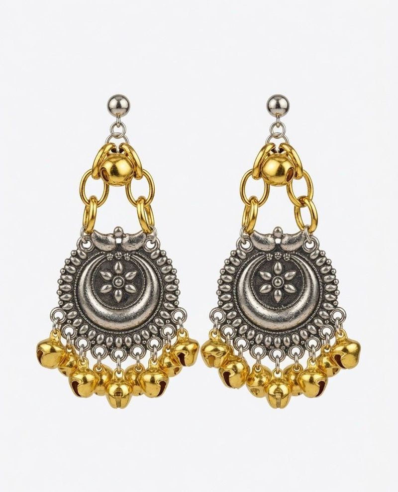 Boho Ethnic Bell Earrings handmade crafted