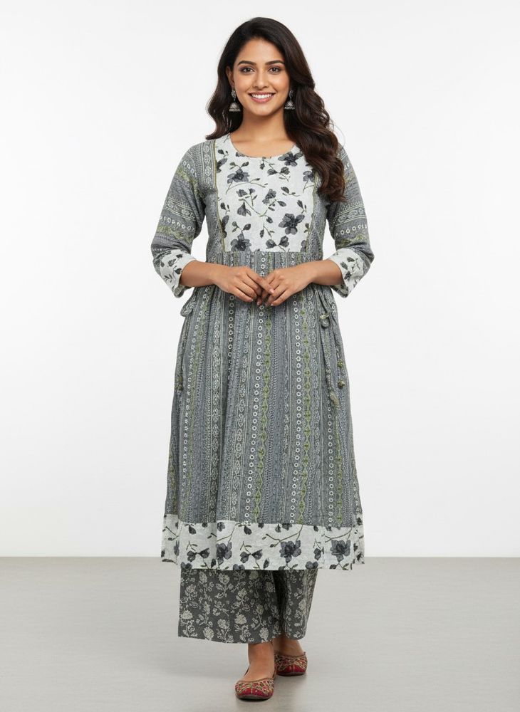 🌸 Stylish Printed Kurti Set for Women 🌸