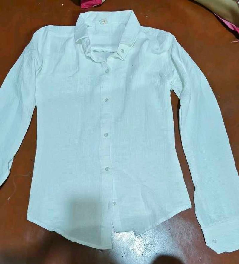 Classic White Button-Down Shirt