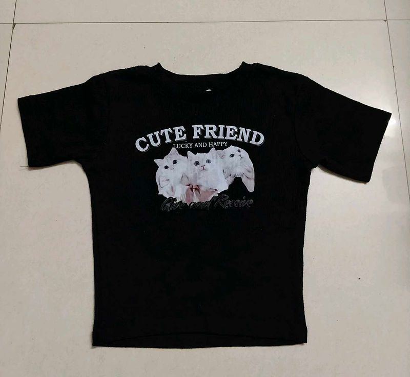 Cute Cat Graphic T-Shirt