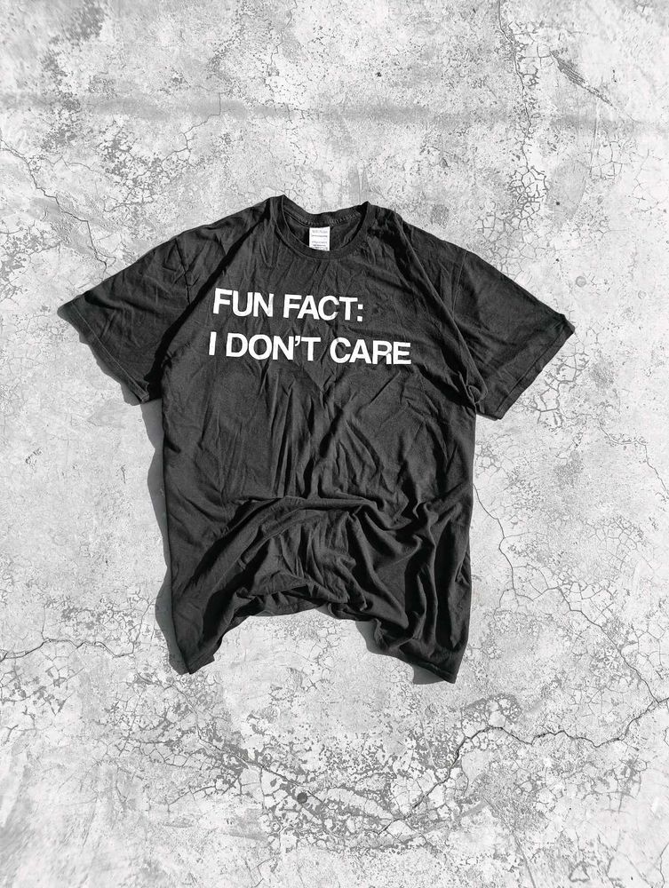 SINGLE STITCH "I DON'T CARE" TEE