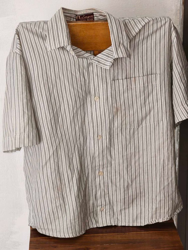 Men's Striped Short Sleeve Shirt