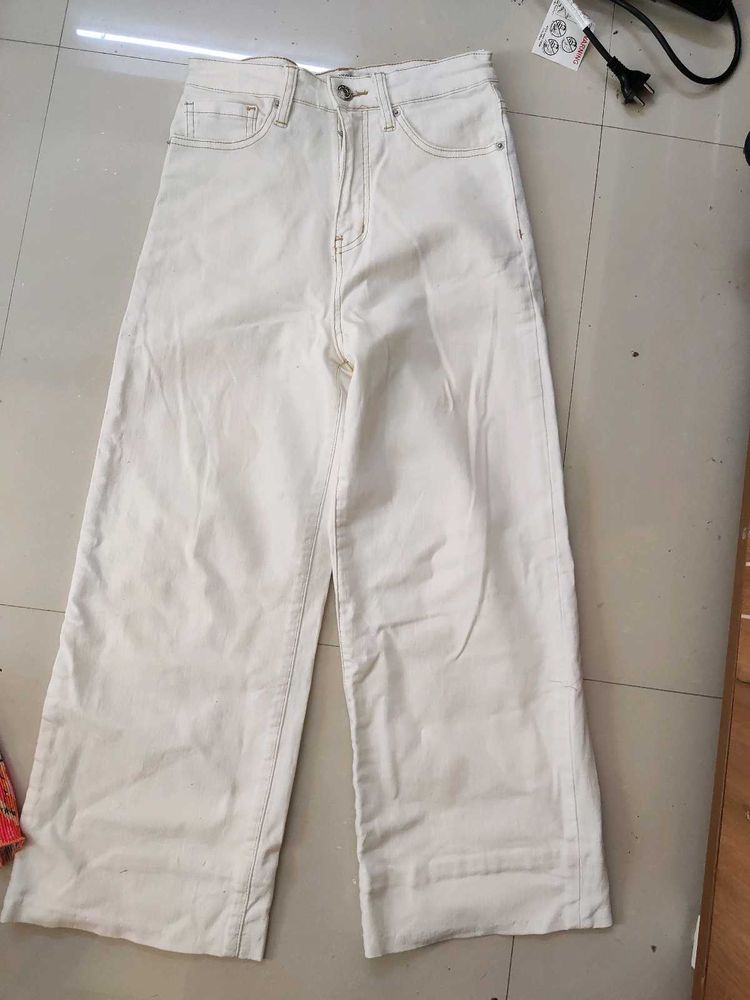 White Wide Leg Jeans
