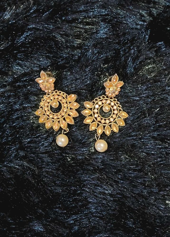 Gold-Tone Ethnic Dangle Earrings