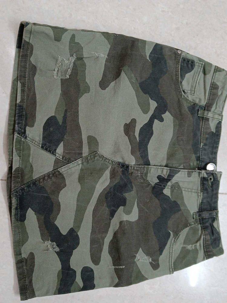Camo Mini Skirt