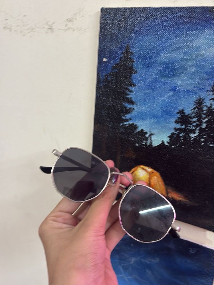 Stylish Hexagonal Frame Sunglasses