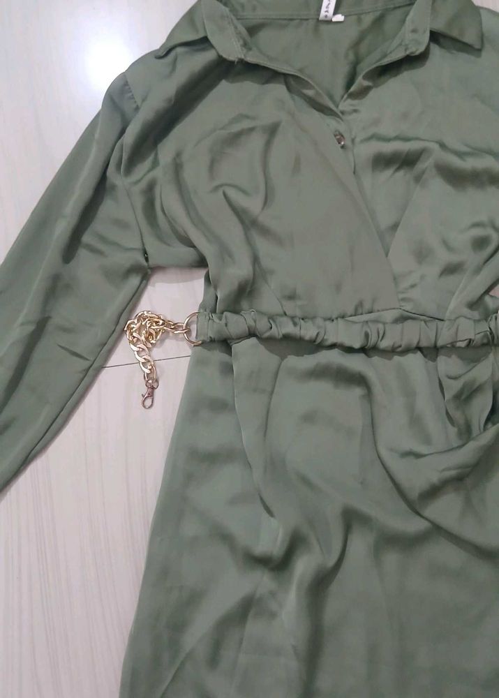 Satin Dress One Piece For Women