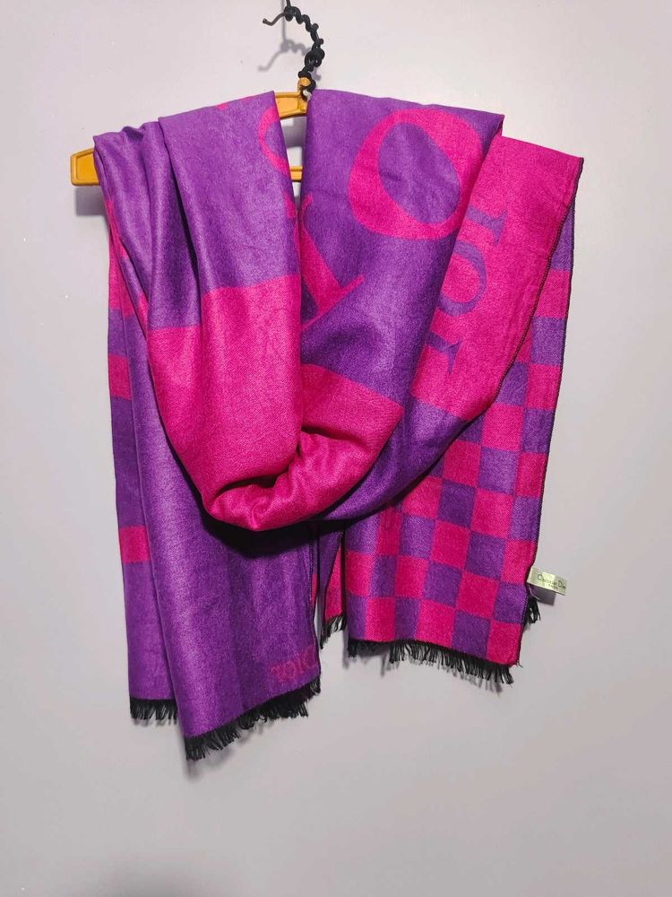 Christian Dior Scarf Shawl DD Logo Wrap Stole Muff