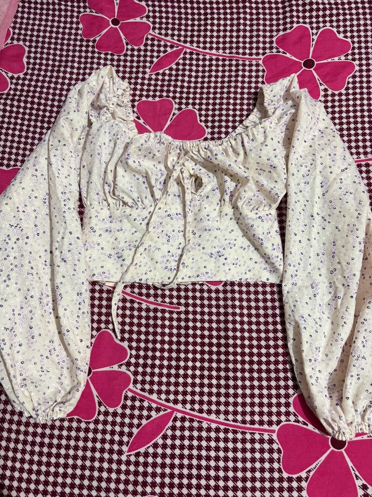 Floral Print Long Sleeve Top