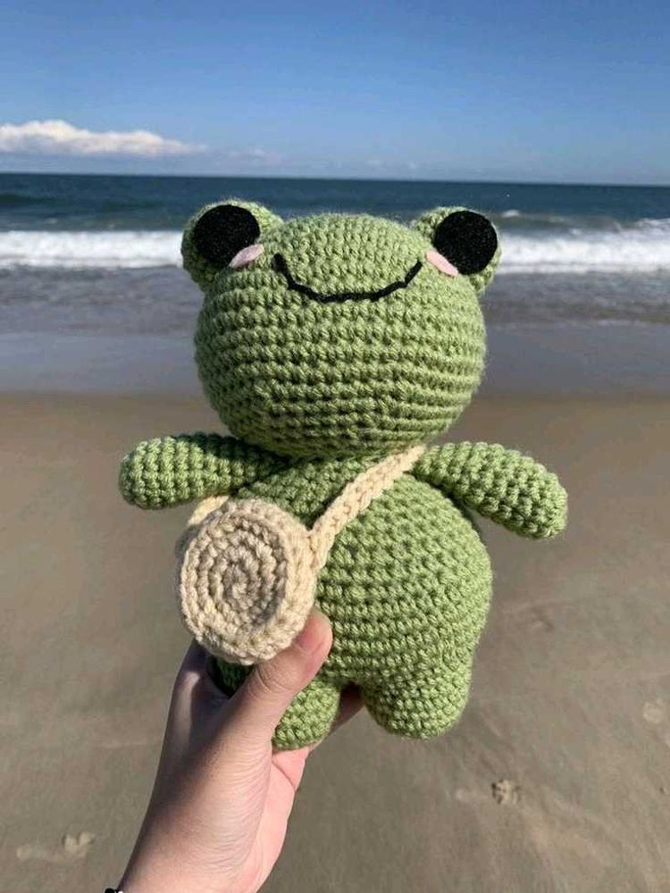 Handmade Crochet Frog Plush Toy