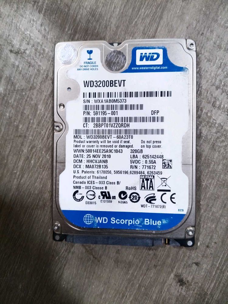 Western Digital WD3200BEVT Hard Drive
