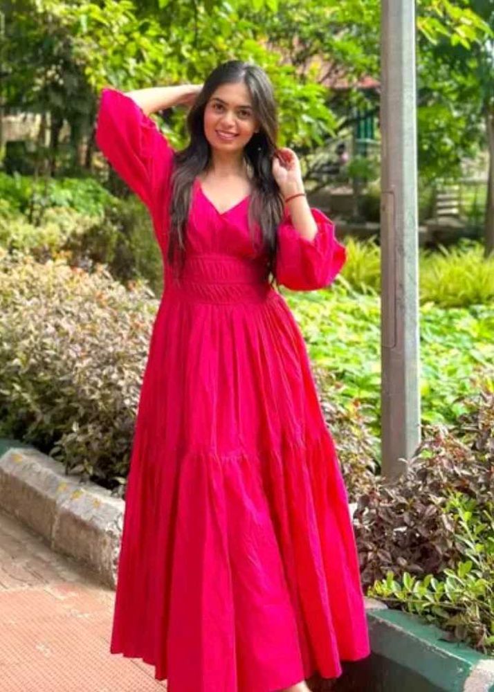 Vibrant Pink Maxi Dress