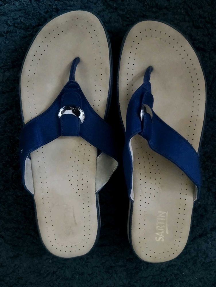 Blue SARTIN Flip Flop Sandals