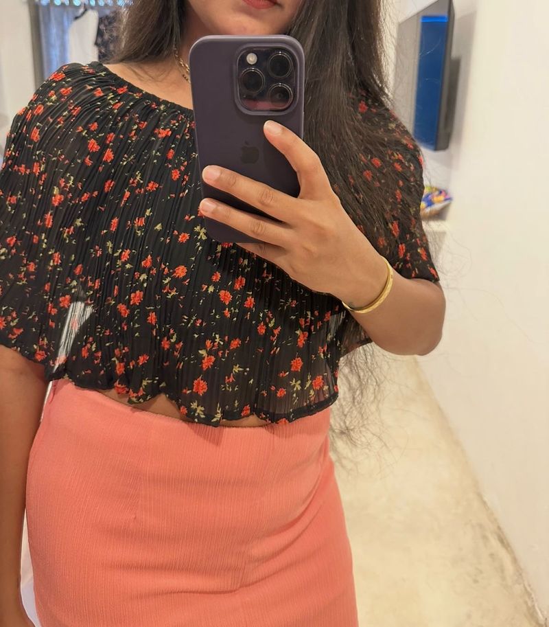 Floral Print Crop Top