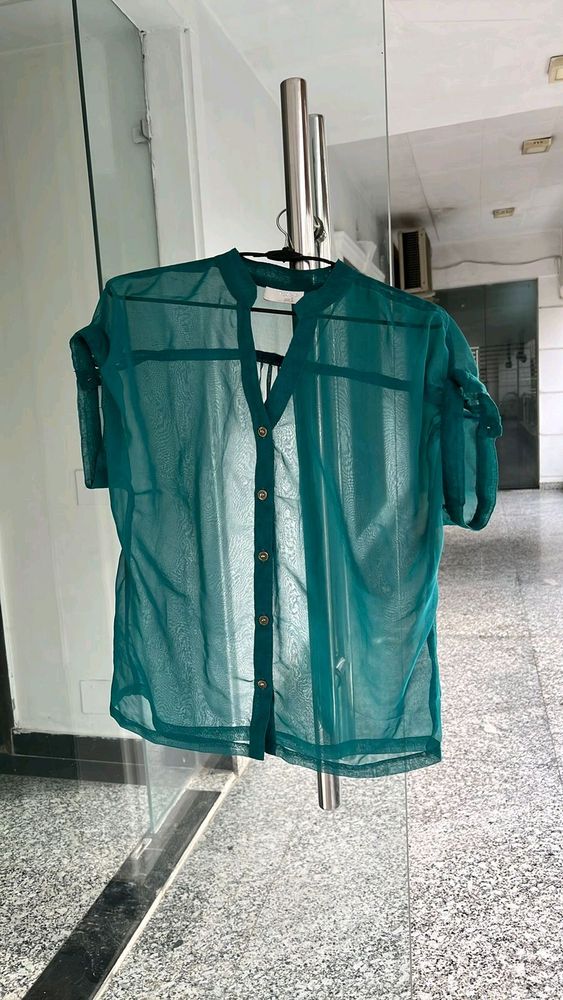 Green Transparent Shirt