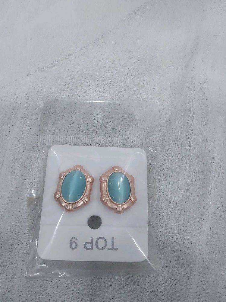 Elegant Blue Stone Earrings