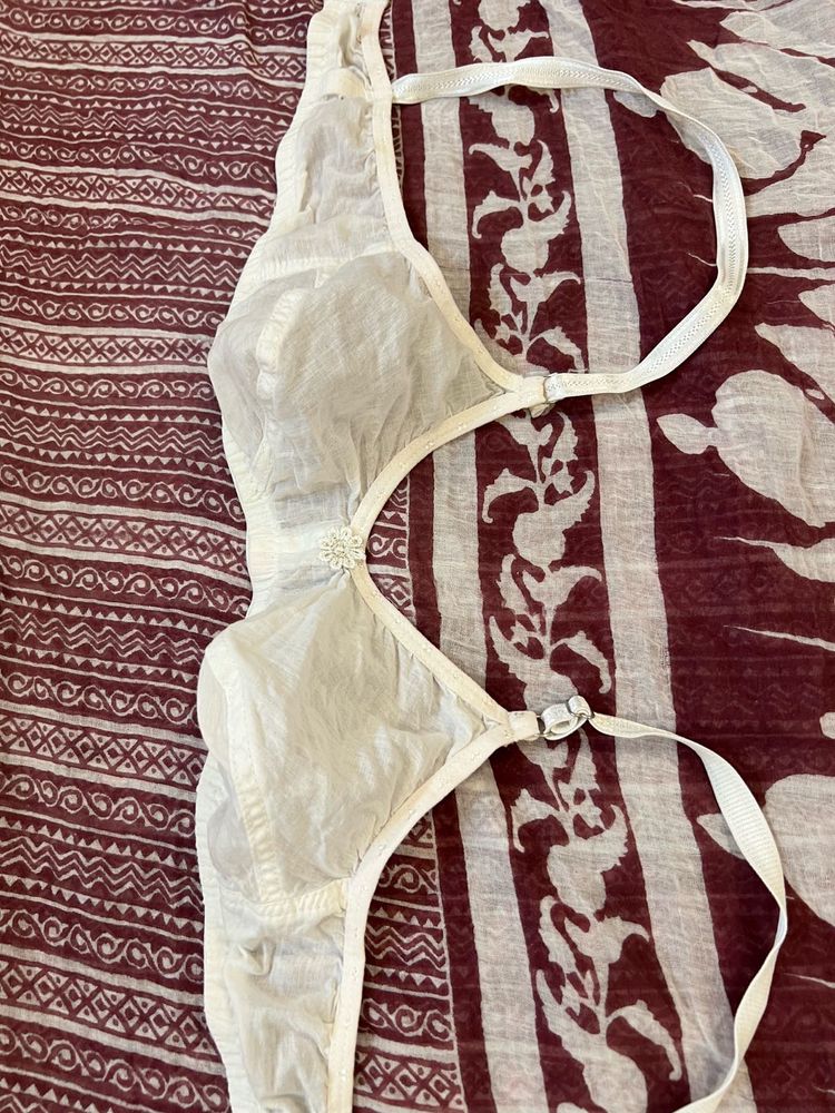 Classic White Cotton Bra