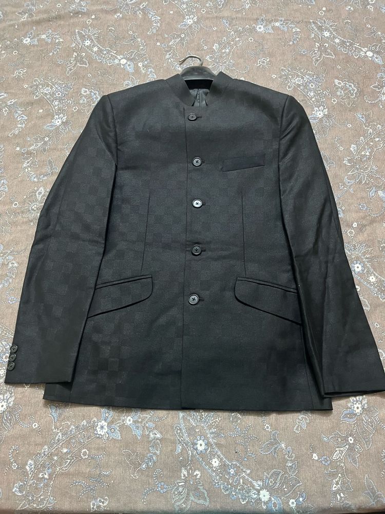 Men's Black jodhpuris coat pant set