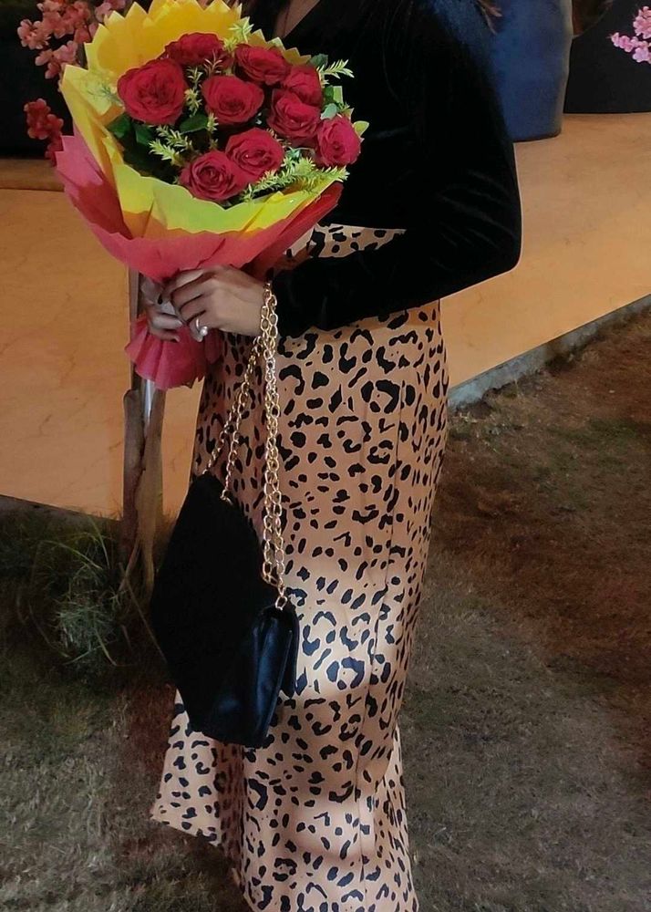 Stylish Leopard Print Midi Dress