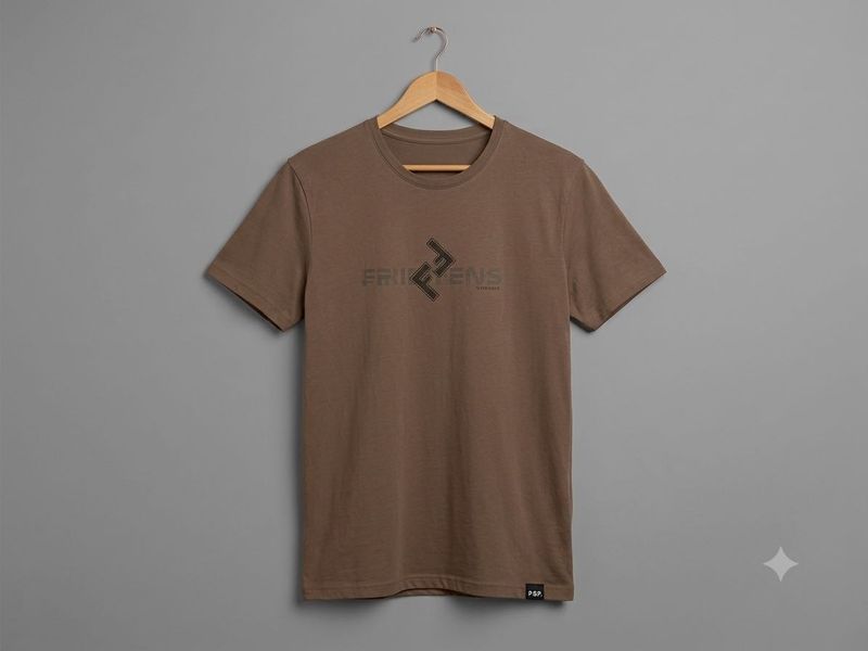 Men's Brown Graphic T-Shirt