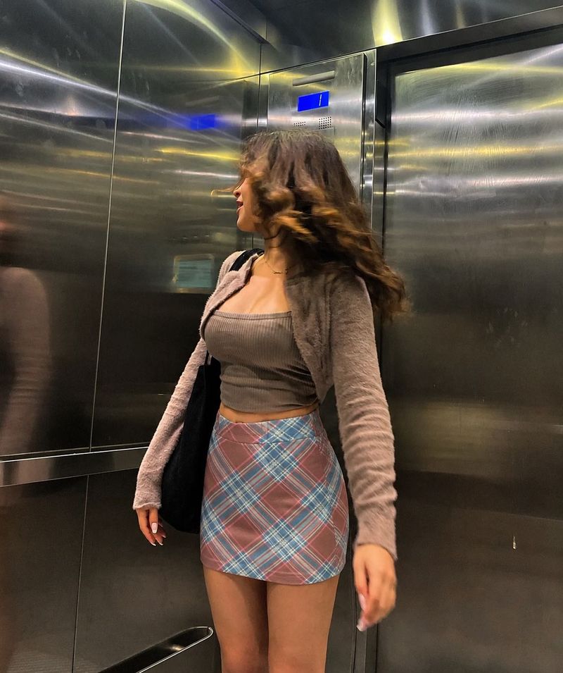 Brand New Checked skirt - Never Worn