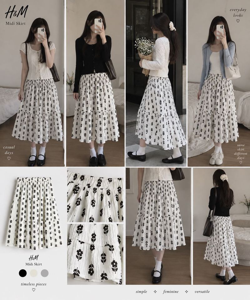 Floral Midi Skirt