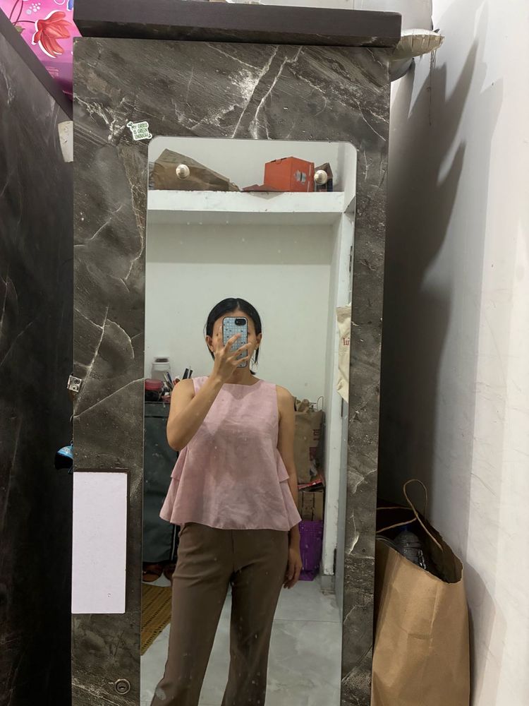 Chic Pink Sleeveless Top