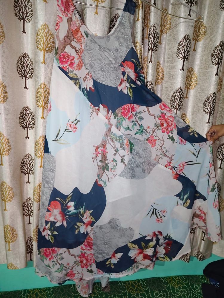 Flowy Floral Patchwork Maxi Dress