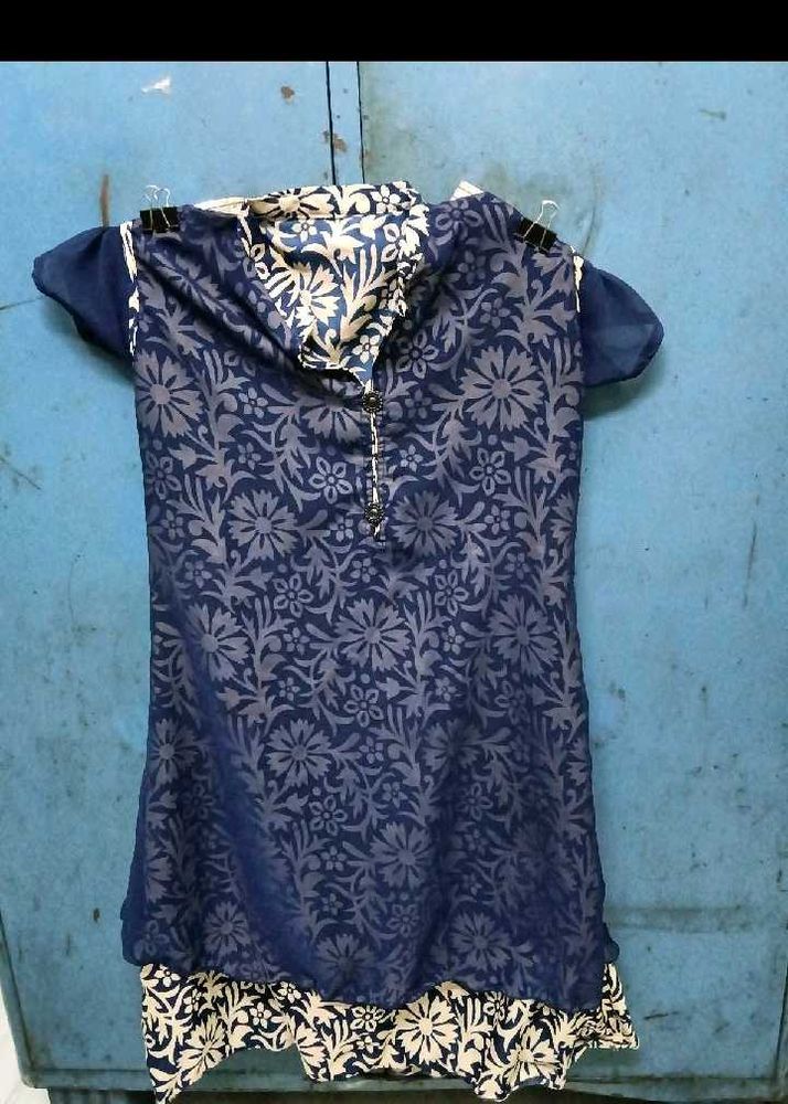 combo of Two Beautiful Blue Floral Kurta