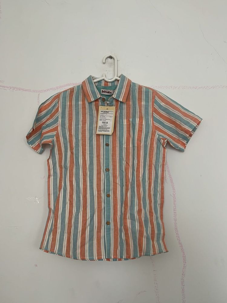 Men's Striped Short Sleeve Shirt