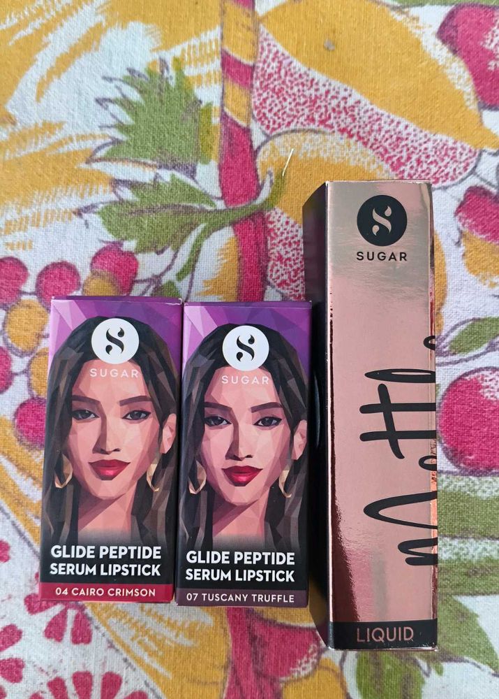SUGAR Glide Peptide Serum Lipsticks