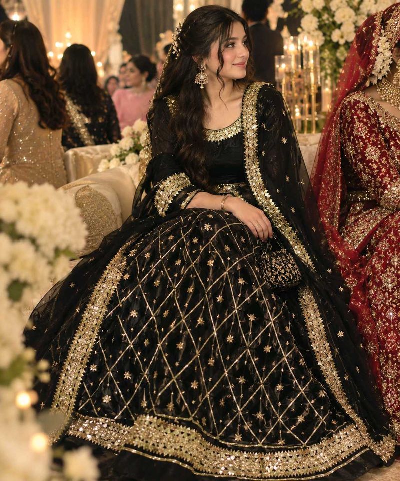 Luxury Satin Lehenga with Heavy Gota Patti Work