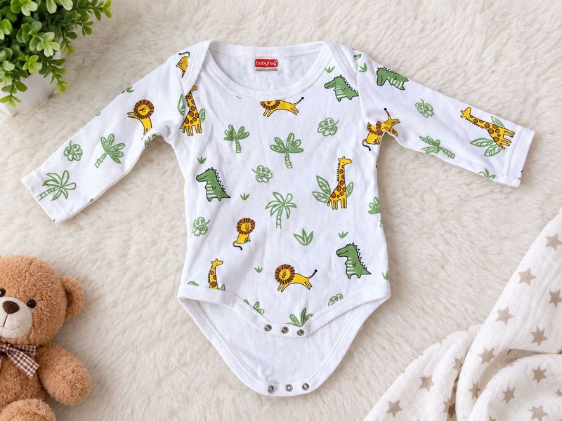 Cute Animal Print Baby Onesie