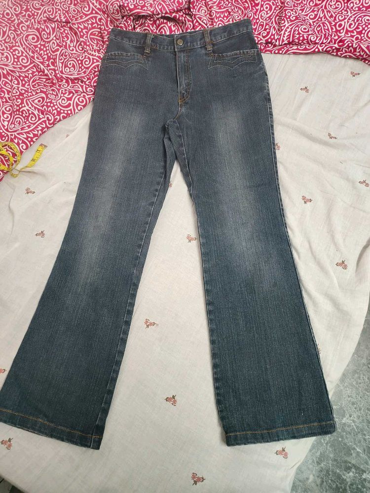 grey wide leg jeans